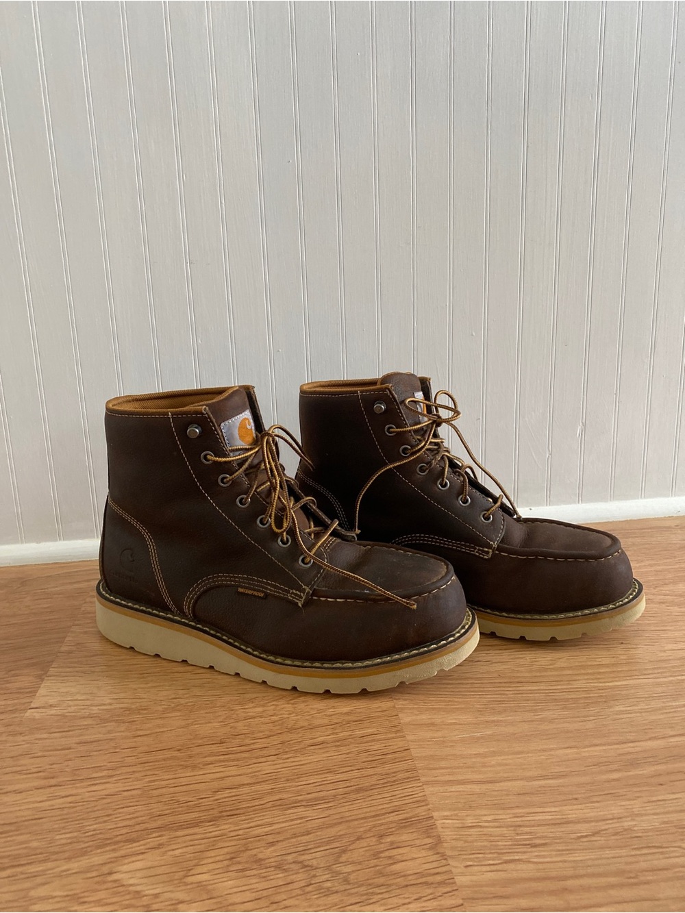 Carhartt Dark Brown Moc Toe Lace-Up Work Boots